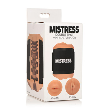 Curve Toys Mistress Double Shot Mini Masturbator Mouth & Pussy Medium Curve Toys Mistress Double Shot Mini Masturbator Mouth & Pussy Medium