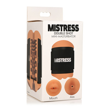 Curve Toys Mistress Double Shot Mini Masturbator Ass & Mouth Medium Curve Toys Mistress Double Shot Mini Masturbator Ass & Mouth Medium