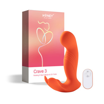 Honey Play Box Crave 3 G-spot Vibrator with Rotating Massage Head and Clit Tickler Orange Honey Play Box Crave 3 G-spot Vibrator with Rotating Massage Head and Clit Tickler Orange