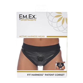 Sportsheets Em.Ex. Fit Harness Patent Corset S