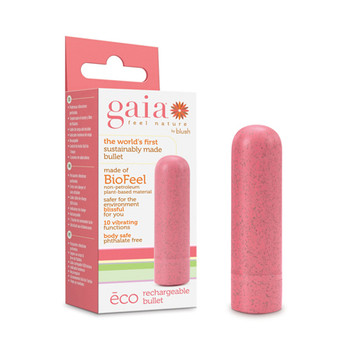 Blush Gaia Eco Rechargeable Bullet Vibrator Coral Blush Gaia Eco Rechargeable Bullet Vibrator Coral