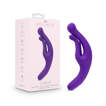 Blush Wellness G Wave Rechargeable Silicone Dual Stimulation Vibrator Purple Blush Wellness G Wave Rechargeable Silicone Dual Stimulation Vibrator Purple
