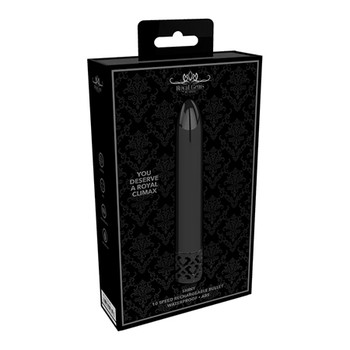 Shots Royal Gems Shiny Rechargeable 10-Speed Bullet Vibrator Gunmetal Shots Royal Gems Shiny Rechargeable 10-Speed Bullet Vibrator Gunmetal