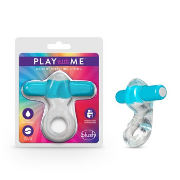 Blush Play with Me Delight Vibrating C-Ring Blue Blush Play with Me Delight Vibrating C-Ring Blue