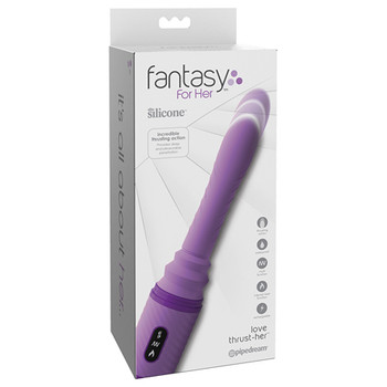 Pipedream Fantasy For Her Love Thrust-Her Rechargeable Silicone Thrusting Vibrator Purple Pipedream Fantasy For Her Love Thrust-Her Rechargeable Silicone Thrusting Vibrator Purple