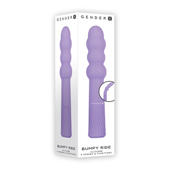 Gender X Bumpy Ride Rechargeable Flexible Silicone Beaded Vibrator Purple Gender X Bumpy Ride Rechargeable Flexible Silicone Beaded Vibrator Purple