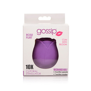 Curve Toys Gossip Cum Into Bloom Rechargeable Silicone Clitoral Stimulator Rose Flirt Violet Curve Toys Gossip Cum Into Bloom Rechargeable Silicone Clitoral Stimulator Rose Flirt Violet