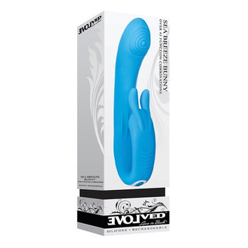 Evolved Sea Breeze Bunny Rechargeable Poseable Silicone Rabbit Vibrator Blue Evolved Sea Breeze Bunny Rechargeable Poseable Silicone Rabbit Vibrator Blue