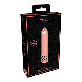 Shots Royal Gems Glitz Rechargeable ABS Bullet Vibrator Rose Gold Shots Royal Gems Glitz Rechargeable ABS Bullet Vibrator Rose Gold