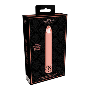 Shots Royal Gems Shiny Rechargeable ABS Bullet Vibrator Rose Gold Shots Royal Gems Shiny Rechargeable ABS Bullet Vibrator Rose Gold