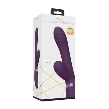 VIVE TANI Rechargeable Finger Motion With Pulse-Wave & Vibrating Silicone Dual Stimulator Purple VIVE TANI Rechargeable Finger Motion With Pulse-Wave & Vibrating Silicone Dual Stimulator Purple