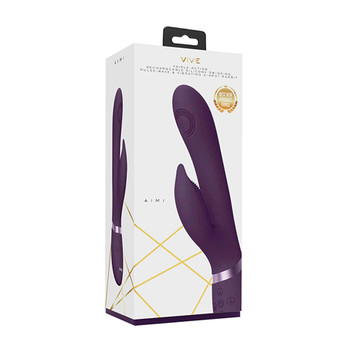 VIVE AIMI Rechargeable Swinging Pulse-Wave Silicone Rabbit Vibrator Purple VIVE AIMI Rechargeable Swinging Pulse-Wave Silicone Rabbit Vibrator Purple