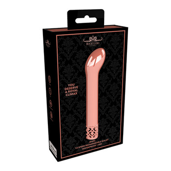 Shots Royal Gems Jewel Rechargeable Curved ABS Bullet Vibrator Rose Gold Shots Royal Gems Jewel Rechargeable Curved ABS Bullet Vibrator Rose Gold