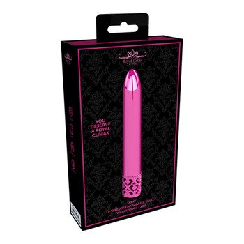 Shots Royal Gems Shiny Rechargeable ABS Bullet Vibrator Pink Shots Royal Gems Shiny Rechargeable ABS Bullet Vibrator Pink