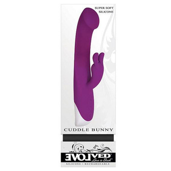 Evolved Cuddle Bunny Rechargeable Silicone Rabbit Vibrator Purple Evolved Cuddle Bunny Rechargeable Silicone Rabbit Vibrator Purple