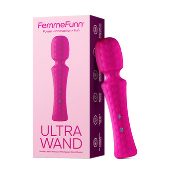 FemmeFunn Ultra Wand Rechargeable Flexible Textured Silicone Vibrator Pink FemmeFunn Ultra Wand Rechargeable Flexible Textured Silicone Vibrator Pink