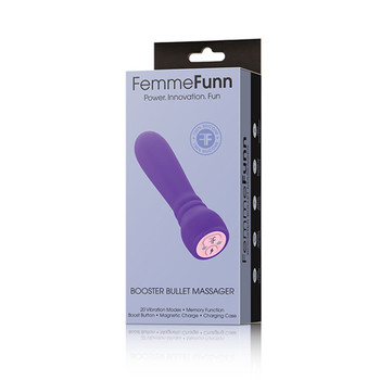 FemmeFunn Booster Bullet Massager Rechargeable Silicone Vibrator Dark Purple FemmeFunn Booster Bullet Massager Rechargeable Silicone Vibrator Dark Purple