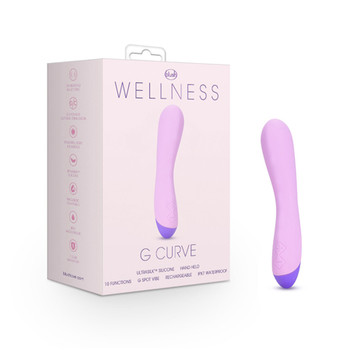 Blush Wellness G Curve Rechargeable Silicone G-Spot Vibrator Purple Blush Wellness G Curve Rechargeable Silicone G-Spot Vibrator Purple