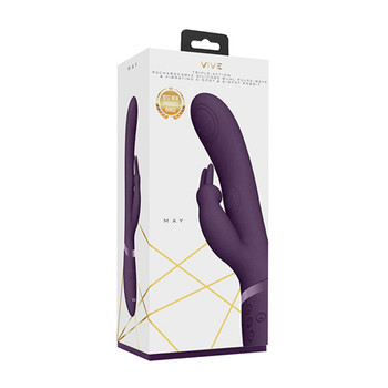 VIVE MAY Rechargeable Dual Pulse-Wave Silicone Rabbit Vibrator Purple VIVE MAY Rechargeable Dual Pulse-Wave Silicone Rabbit Vibrator Purple