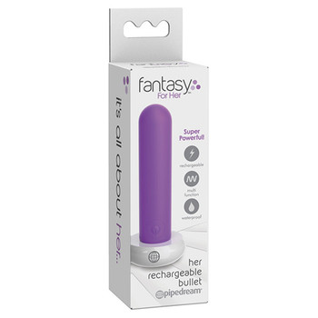 Pipedream Fantasy For Her Her Rechargeable Bullet Vibrator Purple Pipedream Fantasy For Her Her Rechargeable Bullet Vibrator Purple