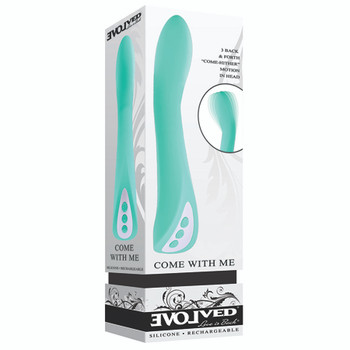 Evolved Come With Me Rechargeable 'Come Hither' Silicone Vibrator Green Evolved Come With Me Rechargeable 'Come Hither' Silicone Vibrator Green