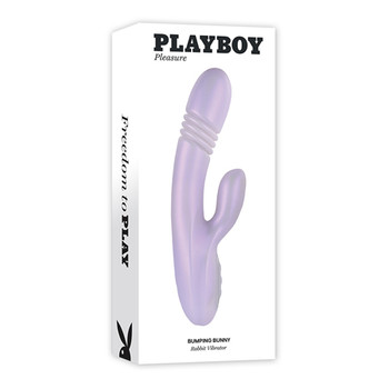 Playboy Bumping Bunny Rechargeable Thrusting Warming Silicone Dual Stimulation Vibrator Opal Playboy Bumping Bunny Rechargeable Thrusting Warming Silicone Dual Stimulation Vibrator Opal