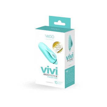 Vedo Vivi Rechargeable Finger Vibe Tease Me Turquoise Vedo Vivi Rechargeable Finger Vibe Tease Me Turquoise