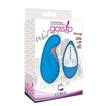 Curve Toys Gossip Whirl Remote-Controlled Waterproof Silicone Egg Vibrator Azure Curve Toys Gossip Whirl Remote-Controlled Waterproof Silicone Egg Vibrator Azure