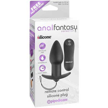 Pipedream Anal Fantasy Collection Vibrating Remote Control Silicone Plug Black Pipedream Anal Fantasy Collection Vibrating Remote Control Silicone Plug Black