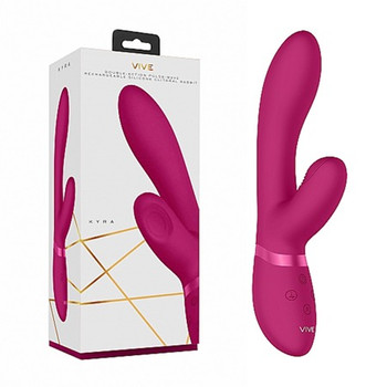 VIVE KYRA Rechargeable Pulse-Wave Silicone Rabbit Vibrator Pink VIVE KYRA Rechargeable Pulse-Wave Silicone Rabbit Vibrator Pink