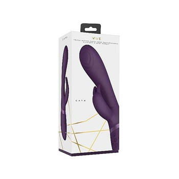 VIVE CATO Rechargeable Pulse-Wave Silicone Rabbit Vibrator Purple VIVE CATO Rechargeable Pulse-Wave Silicone Rabbit Vibrator Purple