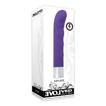 Evolved Spark Rechargeable G-Spot Vibrator Purple Evolved Spark Rechargeable G-Spot Vibrator Purple