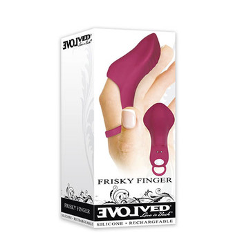Evolved Frisky Finger Rechargeable Silicone Finger Vibrator Burgundy Evolved Frisky Finger Rechargeable Silicone Finger Vibrator Burgundy