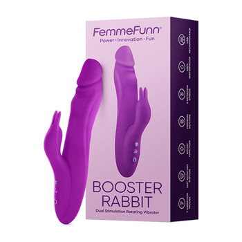 FemmeFunn Vortex Booster Rabbit Rechargeable Silicone Dual Stimulation Rotating Vibrator Purple FemmeFunn Vortex Booster Rabbit Rechargeable Silicone Dual Stimulation Rotating Vibrator Purple