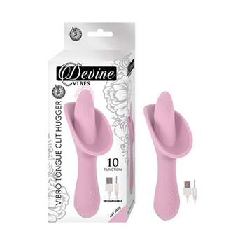 Devine Vibes Vibro Tongue Clit Hugger-Pink Devine Vibes Vibro Tongue Clit Hugger-Pink