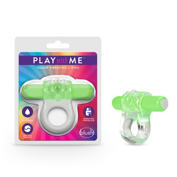 Blush Play with Me Teaser Vibrating C-Ring Green Blush Play with Me Teaser Vibrating C-Ring Green
