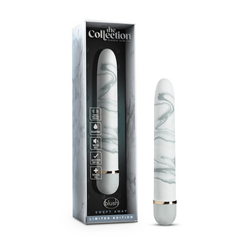 Blush The Collection Swept Away Slimline Vibrator White Blush The Collection Swept Away Slimline Vibrator White