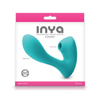 INYA Sonnet Rechargeable Vibe with Suction Teal INYA Sonnet Rechargeable Vibe with Suction Teal