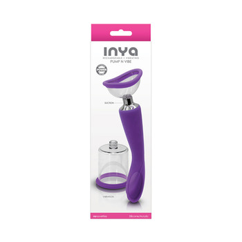 INYA Pump N Vibe Rechargeable Dual-Ended Vibrator & Pump Set Purple INYA Pump N Vibe Rechargeable Dual-Ended Vibrator & Pump Set Purple