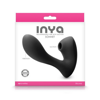 INYA Sonnet Rechargeable Vibe with Suction Black INYA Sonnet Rechargeable Vibe with Suction Black