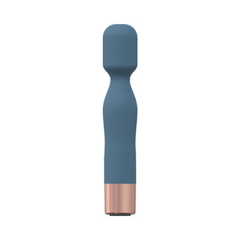 LoveLine Glamour 10 Speed Mini-Wand Silicone Rechargeable Waterproof Blue/Grey LoveLine Glamour 10 Speed Mini-Wand Silicone Rechargeable Waterproof Blue/Grey