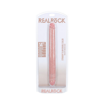 RealRock 14 in. Slim Double-Ended Dong Beige RealRock 14 in. Slim Double-Ended Dong Beige