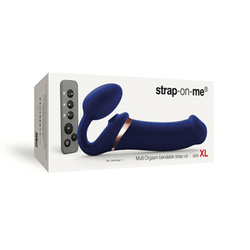 Strap-On-Me Rechargeable Remote-Controlled Multi Orgasm Bendable Strap-On Night Blue XL Strap-On-Me Rechargeable Remote-Controlled Multi Orgasm Bendable Strap-On Night Blue XL