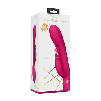 VIVE TAMA Rechargeable Wave Silicone Rabbit Vibrator Pink VIVE TAMA Rechargeable Wave Silicone Rabbit Vibrator Pink