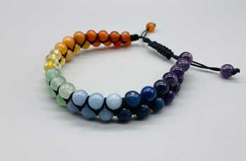 6mm 7 Chakra Double Weave Bracelet 6mm 7 Chakra Double Weave Bracelet