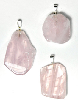 Rose Quartz Slice Pendant Rose Quartz Slice Pendant