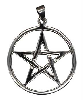1 1/8" Pentagram Sterling 1 1/8" Pentagram Sterling