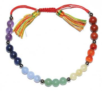 6mm 7 Chakra/ Tassel Bracelet 6mm 7 Chakra/ Tassel Bracelet