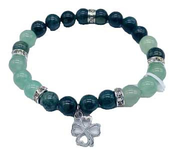 8mm Kambaba Jasper, Green Aventurine, Clover Bracelet 8mm Kambaba Jasper, Green Aventurine, Clover Bracelet
