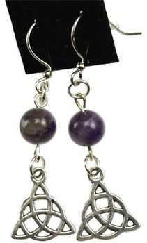 Amethyst Triquetra Earrings Amethyst Triquetra Earrings